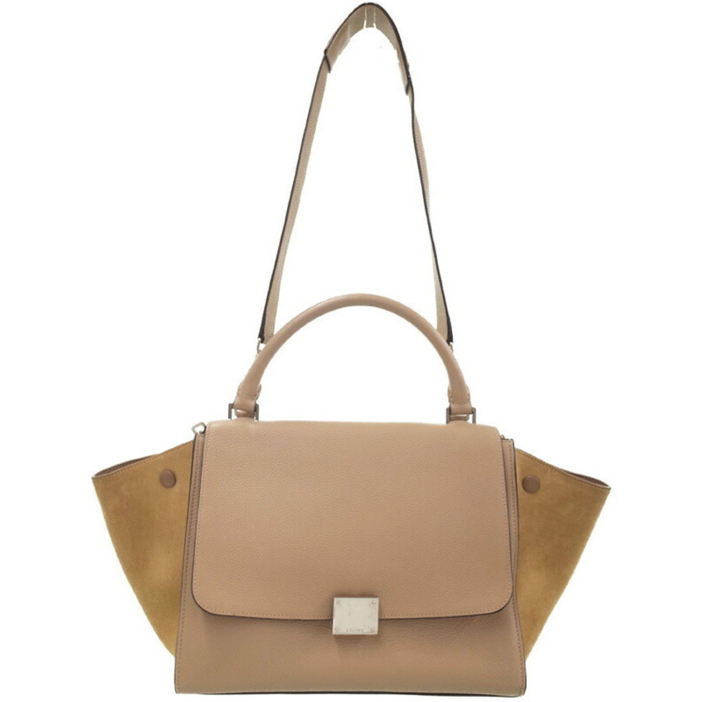 Celine Trapeze Leather 2WAY Handbag Shoulder Bag